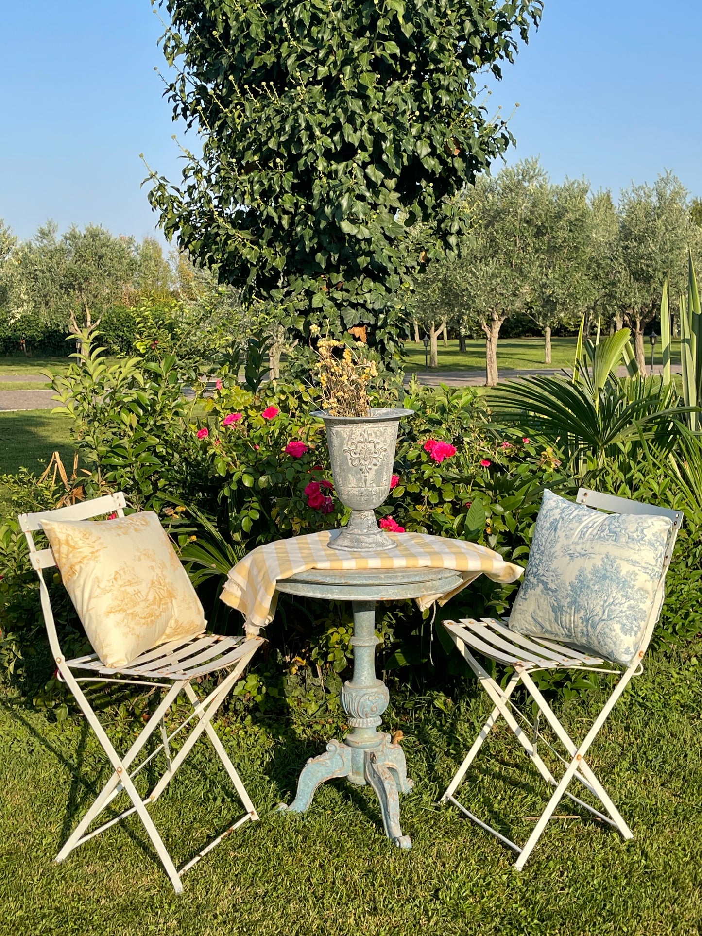 Cuscino In Cotone Toile De Jouy