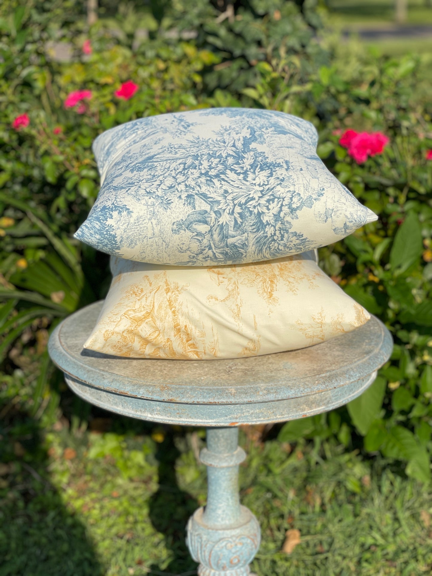 Cuscino In Cotone Toile De Jouy