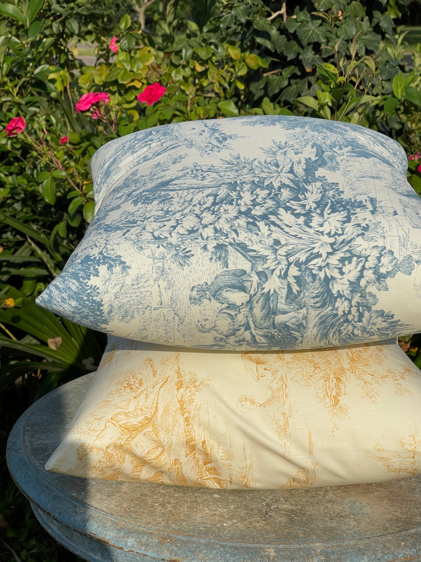 Cuscino In Cotone Toile De Jouy