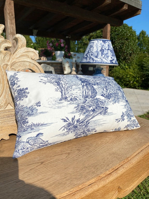 Cuscino In Cotone Toile De Jouy