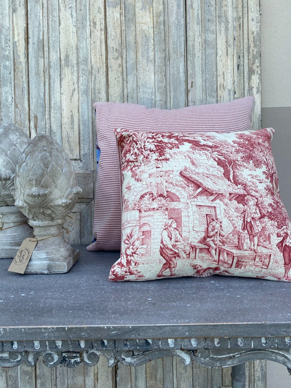 Cuscino In Cotone Toile De Jouy