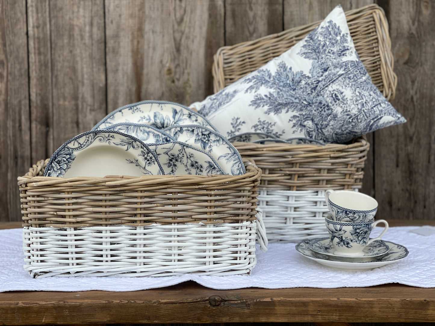 Servizio Da 4 Da Te' Con Fioritura Blue