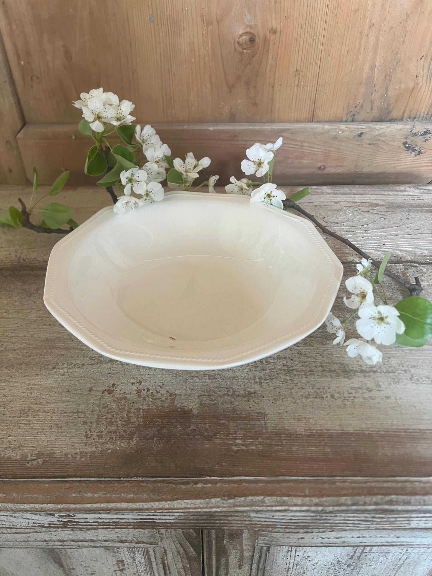Insalatiere Bianca Con Decoro Artic White
