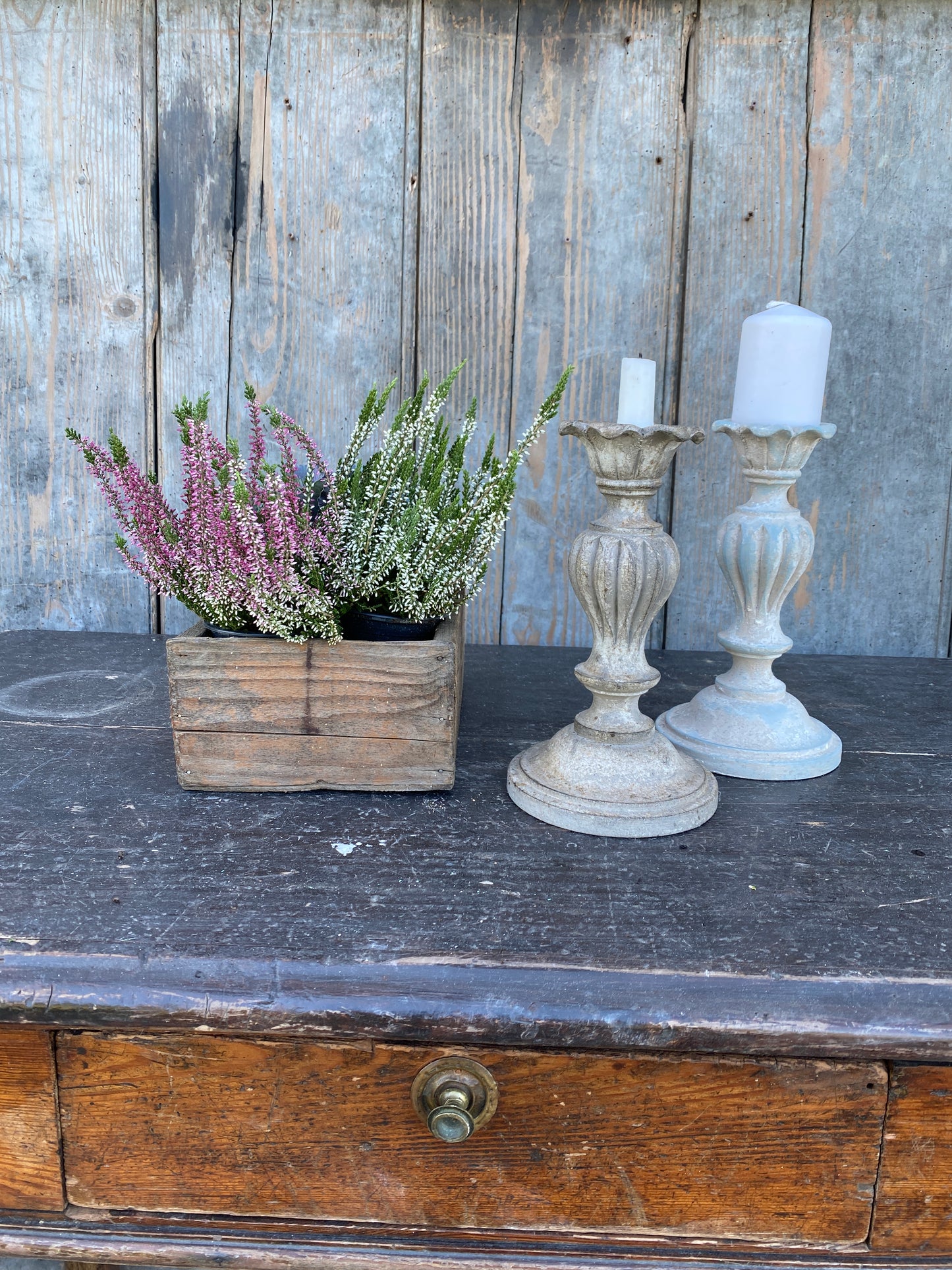 Candelabro Con Intarsi Basso