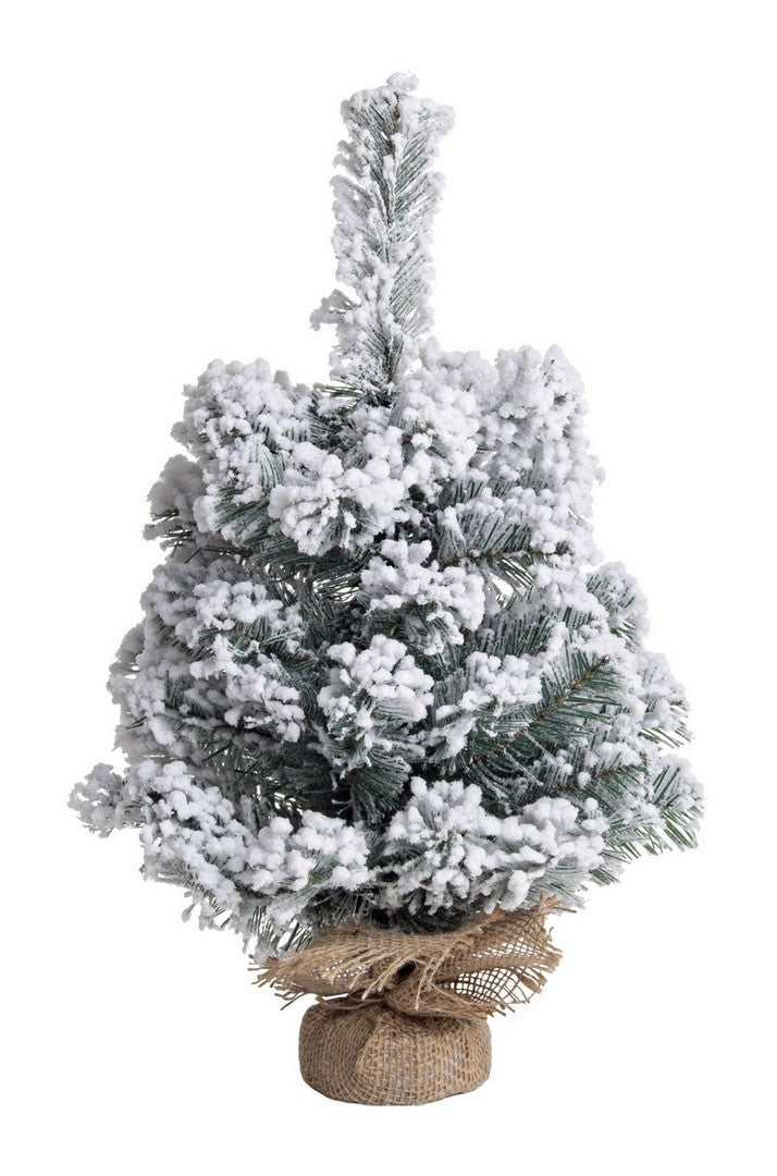 Albero Innevato Con Juta