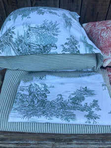 Copricuscino In Toile De Jouy e Righe
