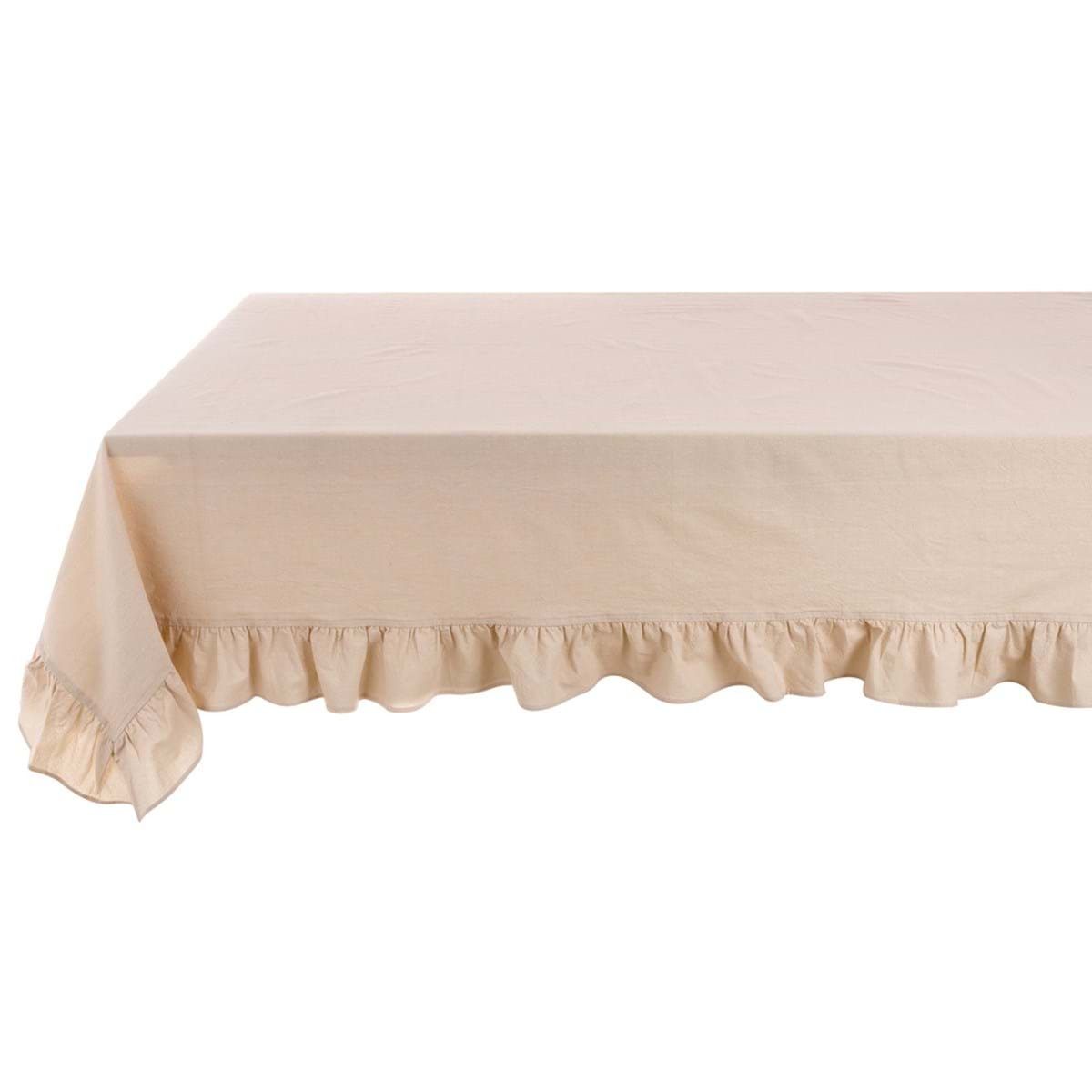 Tovaglia Beige Con Rouches