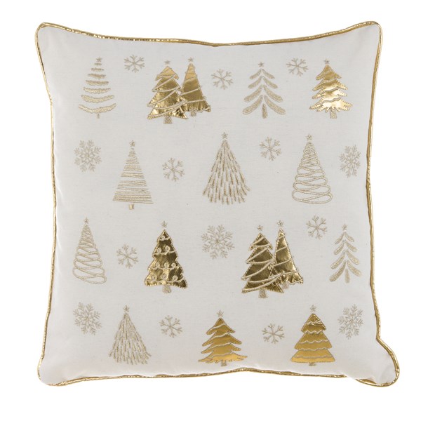 Cuscino In Velluto Con Ricamo Albero Natale