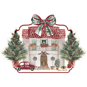 Tovaglietta Vinile Natalizia Con Fiocco E albero