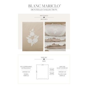 Set Coprpiuimino Matrimoniale Con Ricamo Floreale E Pizzo