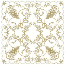Carica l&#39;immagine nel visualizzatore di Gallery, Tovaglia Copritavola Bianco/Oro Natale Scintillante
