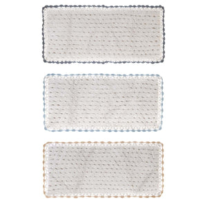 Tappeto Bagno Rettangolare Crochet Bianco