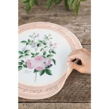 Carica l&#39;immagine nel visualizzatore di Gallery, Tovaglietta Vinile Rotonda Con Fiori E Bordo Rosa
