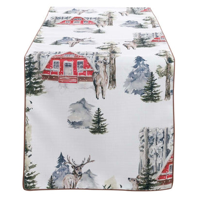 Runner Con Disegno Baita Montagna