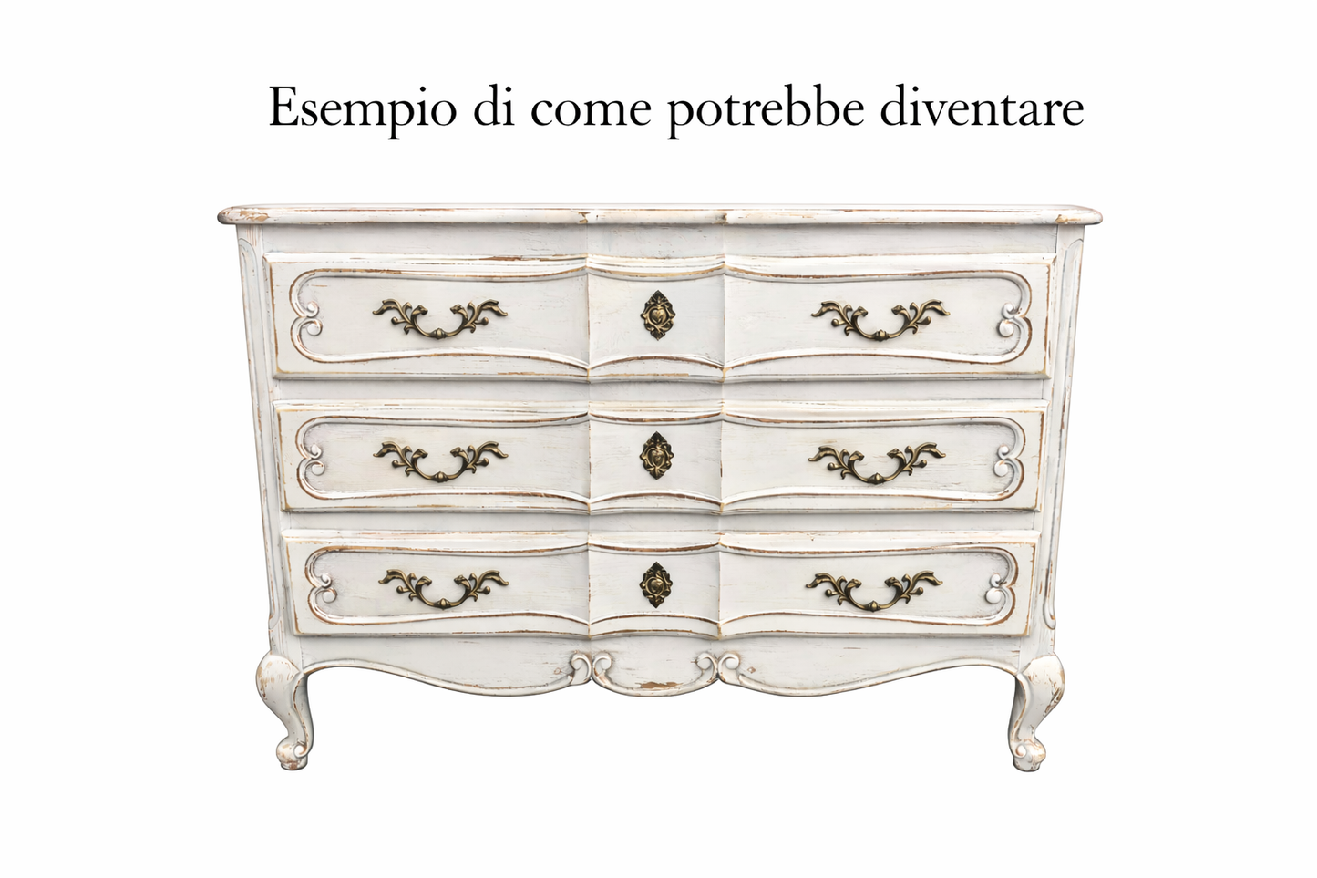 Comò Con Tre Cassetti Decorato