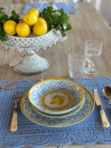 Piatto  Piano ,Fondo, Dolce/Frutta Decoro Limoni