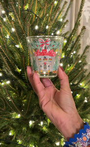 Bicchiere Natale Con Fiocco