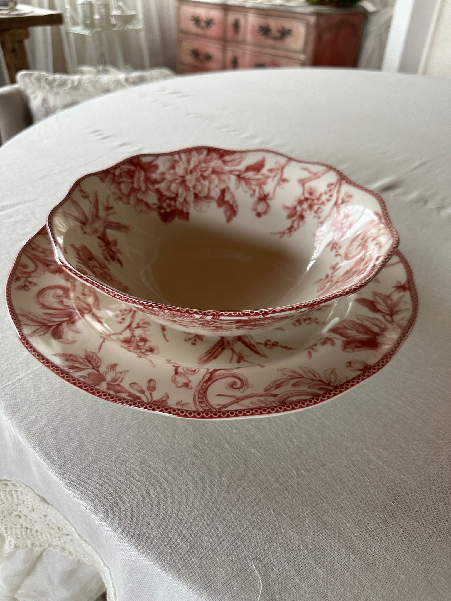 Servizio Piatti Inglese Rosso – Shabby Barn