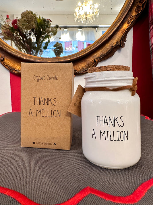 Candela In Bottiglia Con Tappo "Thanks A Million"