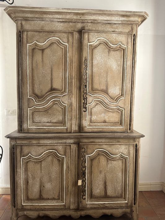 Credenza A Due Corpi Patina Antica