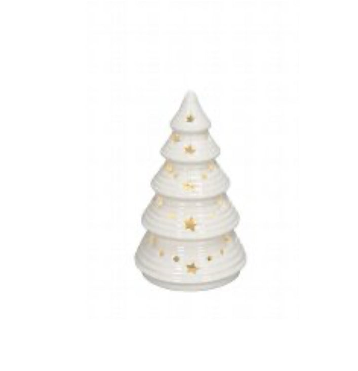 Albero Di Natale Bianco Con Led