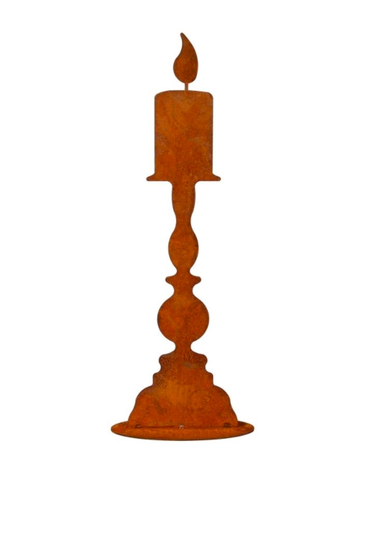 Candela Con Fiamma Sagoma Corten