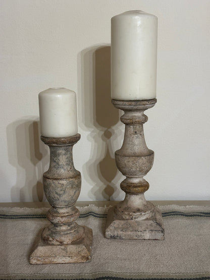 Candelabro In Legno Panna Anticato