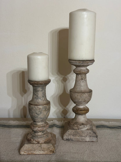 Candelabro In Legno Panna Anticato