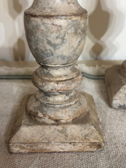 Candelabro In Legno Panna Anticato