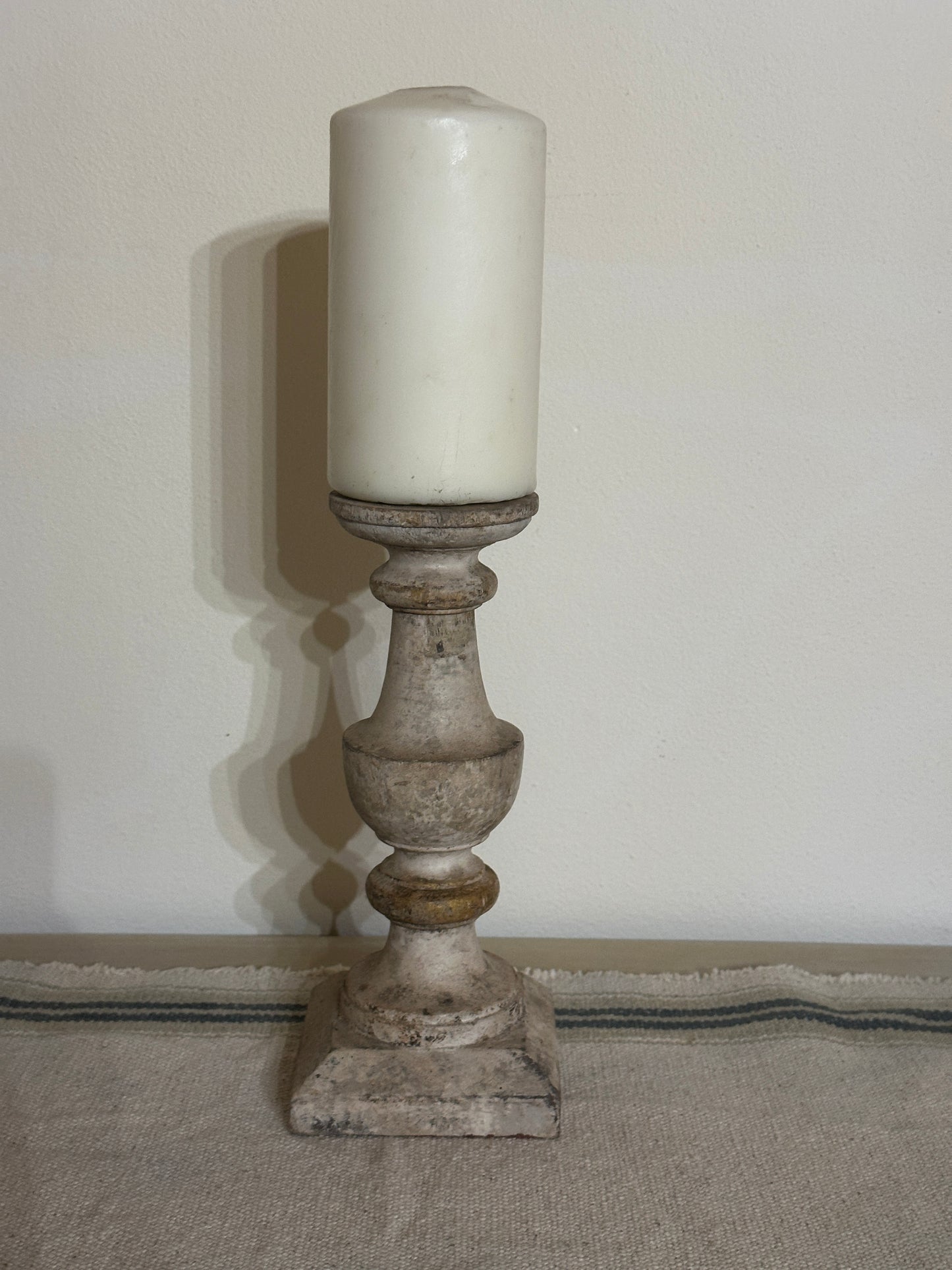 Candelabro In Legno Panna Anticato