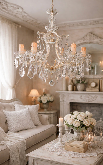 Lampadario D'Epoca Maria Teresa A 7 Luci