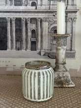 Carica l&#39;immagine nel visualizzatore di Gallery, Bicchiere Portatealight Decoro Righe Bianco
