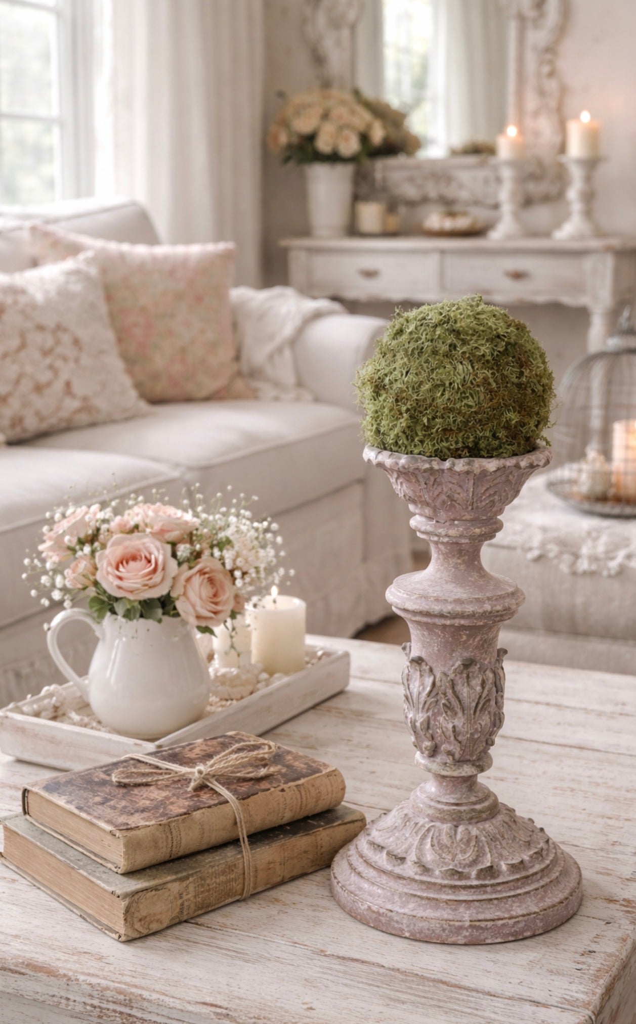 Candelabro Con Decoro Foglie