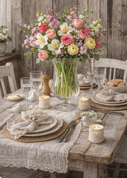 Vaso Fiori Con Piede