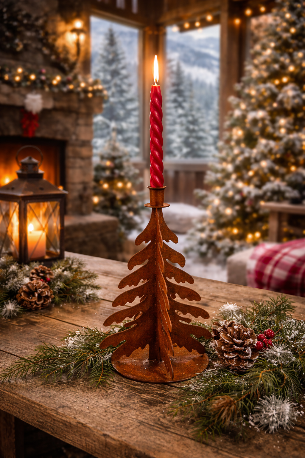 Portacandela Albero Di Natale Corten