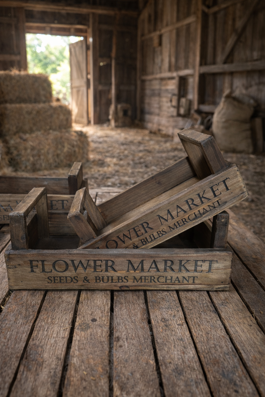 Scatola Legno Flower Market