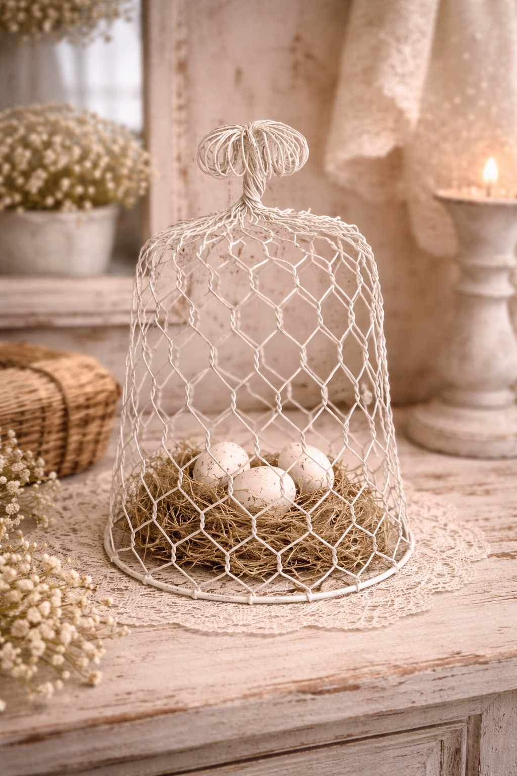 Cloche Di Rete Bianco