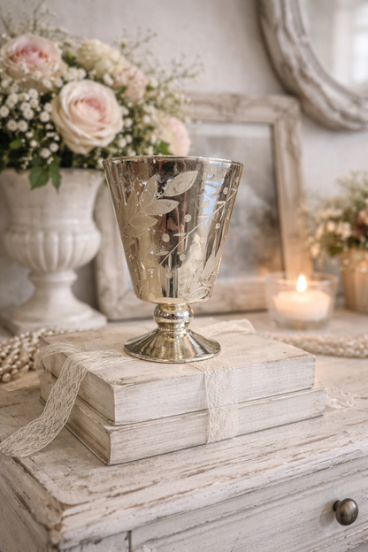 Bicchiere Porta Tealight Decorato