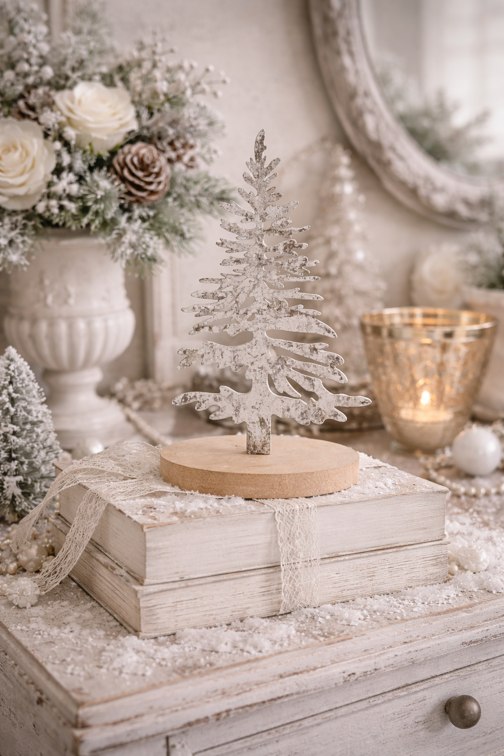Albero In Metallo Con Base