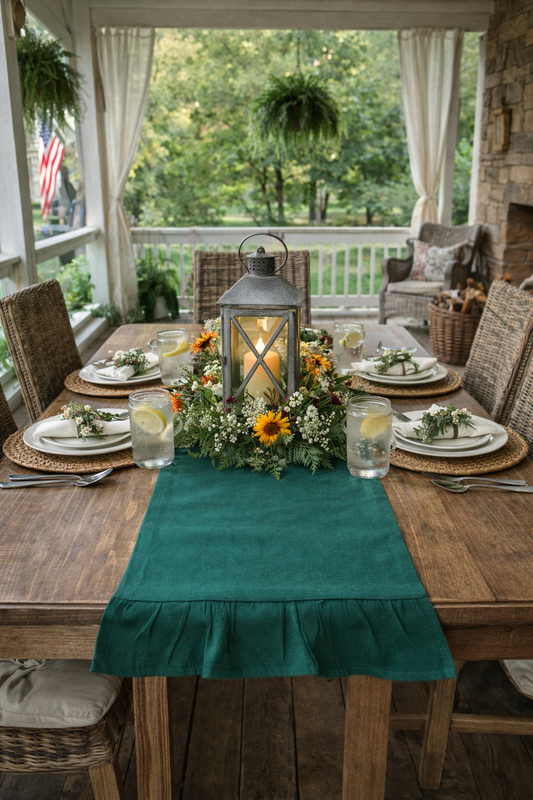 Runner Verde Con Volant