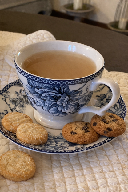 Servizio Da 4 Da Te' Con Fioritura Blue