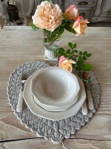 Servizio Piatti Bianco Con Decoro Artic White