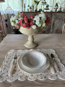 Servizio Piatti Bianco Con Decoro Artic White