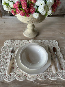 Servizio Piatti Bianco Con Decoro Artic White