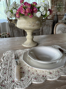 Servizio Piatti Bianco Con Decoro Artic White