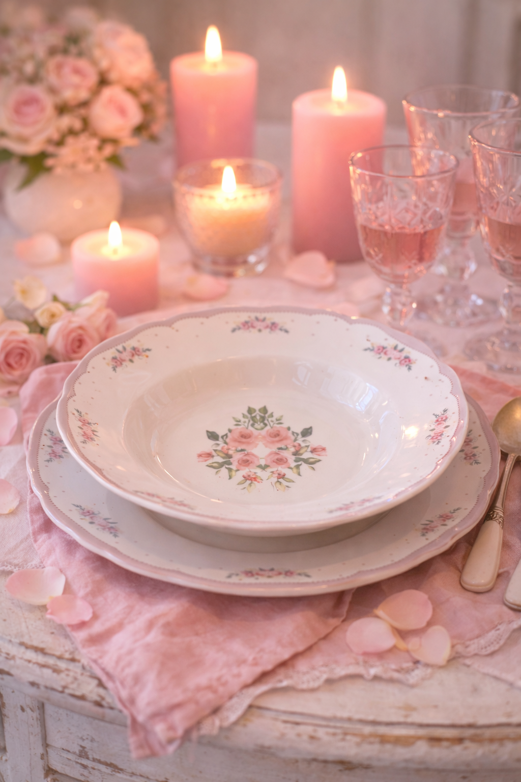 Servizio Piatti Shabby Rose