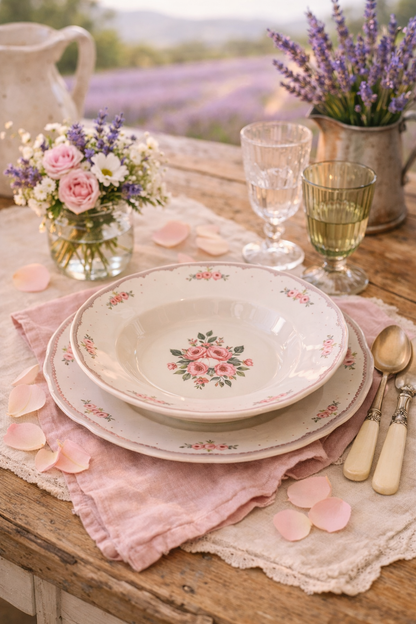 Servizio Piatti Shabby Rose