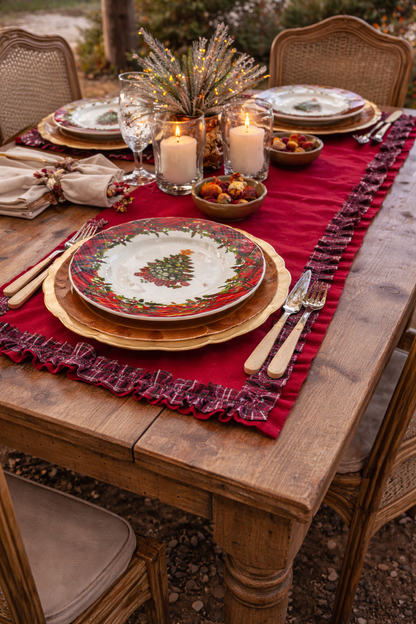 Runner Royal Velvet Con Tartan