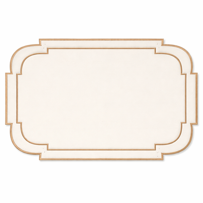 Tovaglietta Doppiata Bianco/Beige Idrorepellente