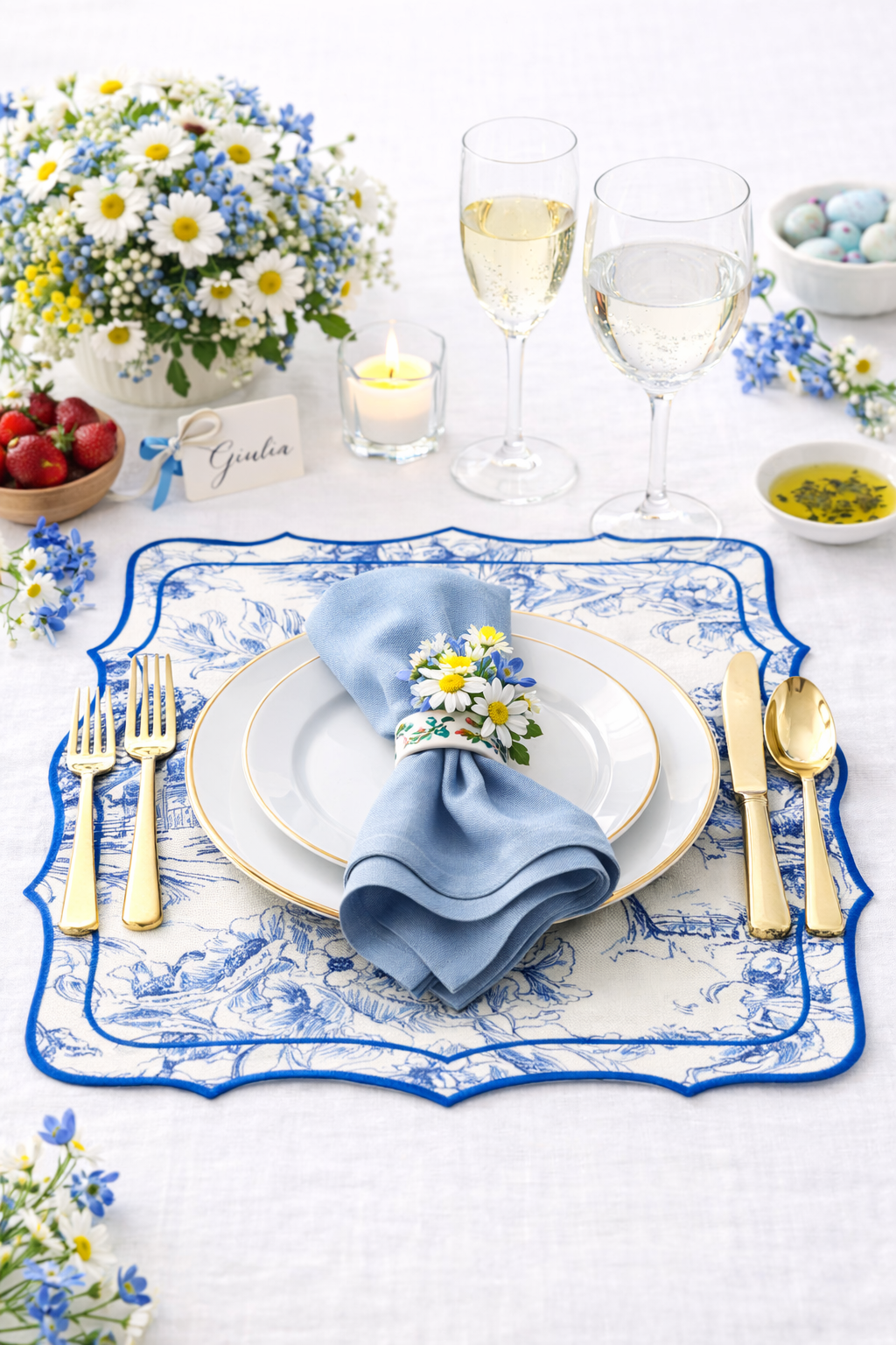 Tovaglietta Bluette Toile De Jouy